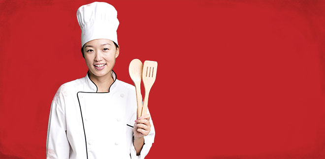 Bernadette I with red background